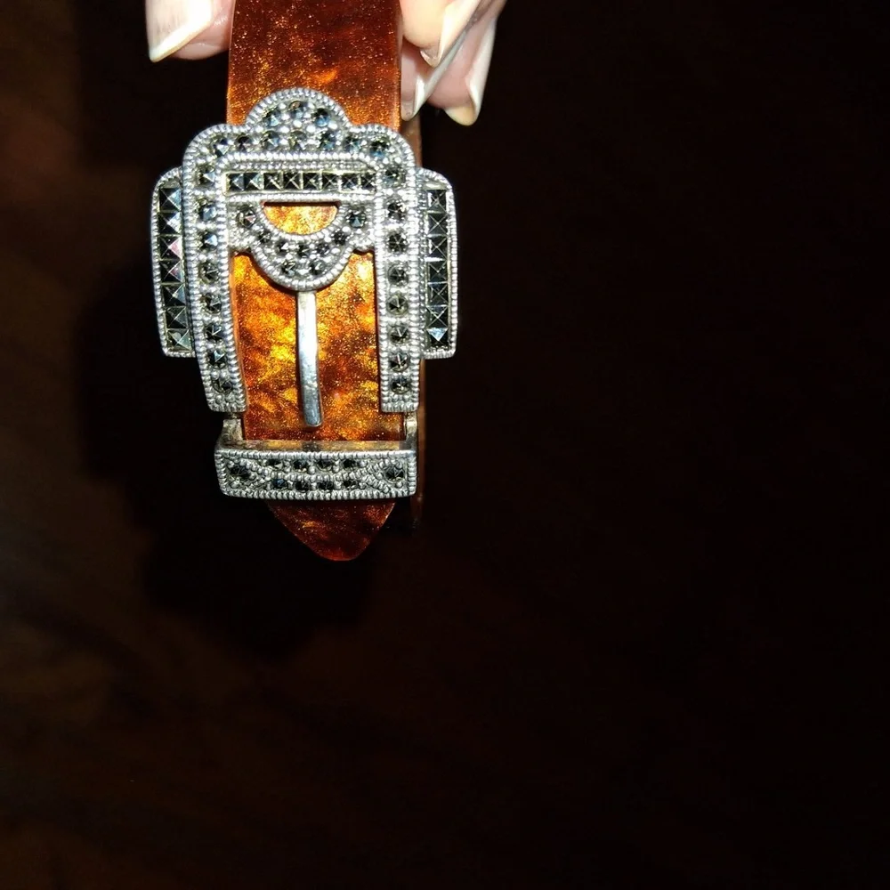 Elegant Brown Wearable Tech Bracelet